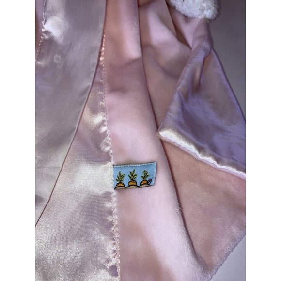 Bunnies by the Bay Rabbit Baby Satin Security Blanket Lovey Best Friends Pink - Picture 4 of 8